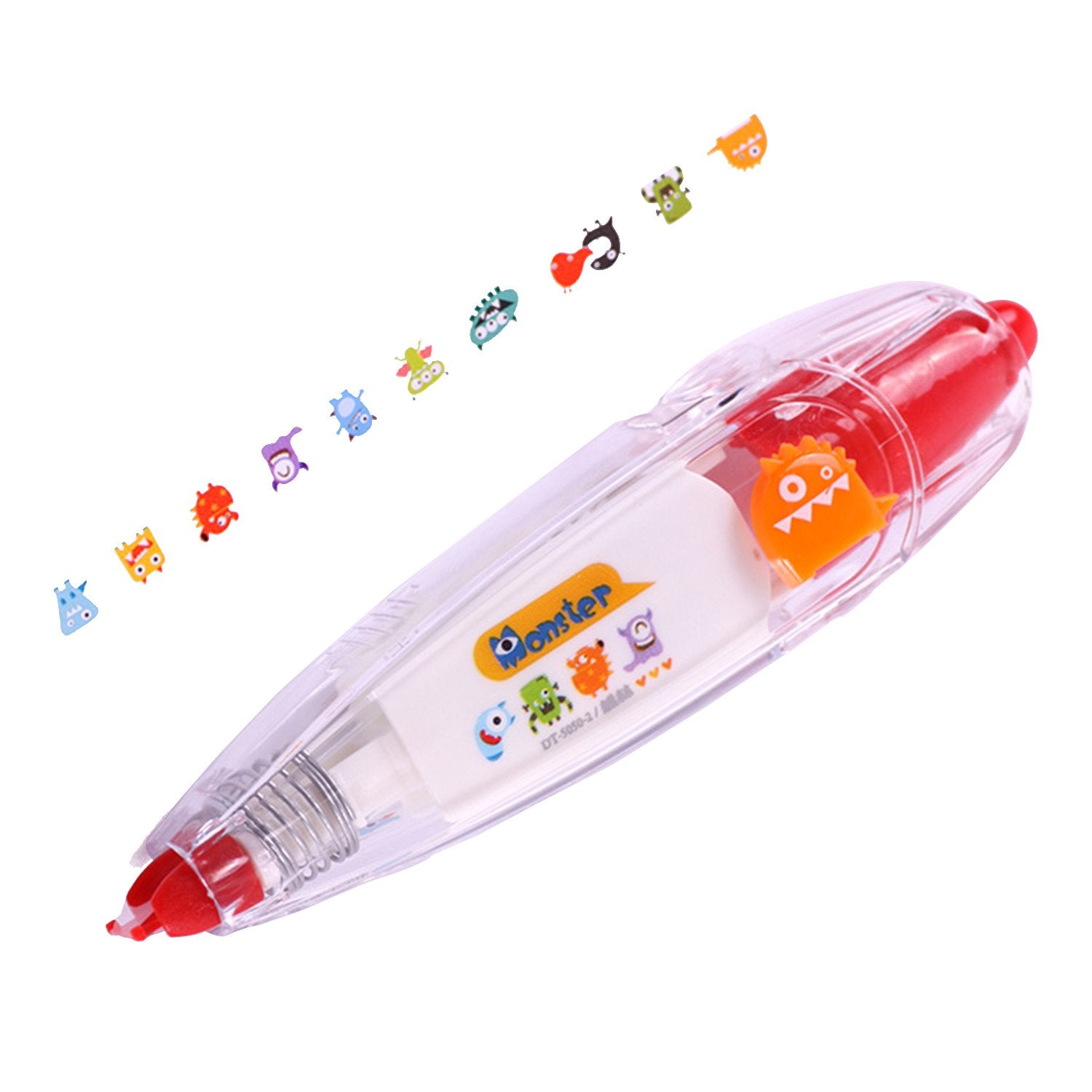 Plastic Sticker Correction Adhesive Tape Dispenser Pen For Scrapbooking Gifting Decoration Multi-Color (Sold as 1 piece) [Type 3 -> Cartoon Animal Printing] [jefs-tapedecrtve-00006-model3]