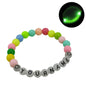 Glow In The Dark Elastic Name Customized Bracelets Personlized For Kids Girls Women With Plastic Beads Multicolor [jxq-brcltbngl-00017-m2]