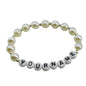 Elastic Name Customized Bracelets Personlized For Kids Girls Women With Plastic Pearl Beads White [jxq-brcltbngl-00017-m5]