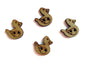 Wooden Buttons For Craft Scrapbook & Sewing 19x18x3xmm Bird Duck Brown (Pack of 10 pieces) [tmp-jefs-bttns-00021]