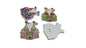 Wooden Buttons For Craft Scrapbook & Sewing 30x26x2.5xmm Castle Multi-Color (Pack of 10 pieces) [tmp-jefs-bttns-00068]